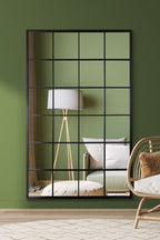 Black Modern Window Leaner Mirror / Wall Mirror