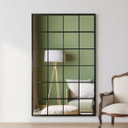 Black Modern Window Leaner Mirror / Wall Mirror