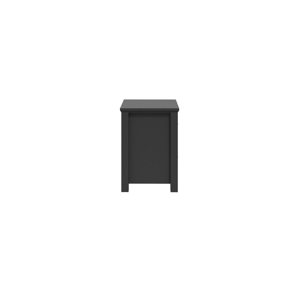 Black And Gold Handle Elegance Bedside Cabinet