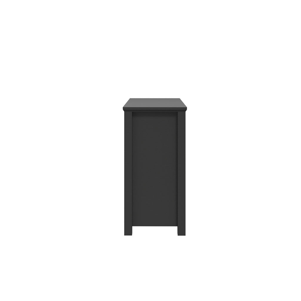 Chest Of Drawers In Black With Gold Handles
