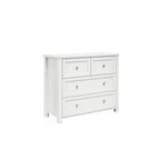 Chest Of Drawers In White With Gold Handles