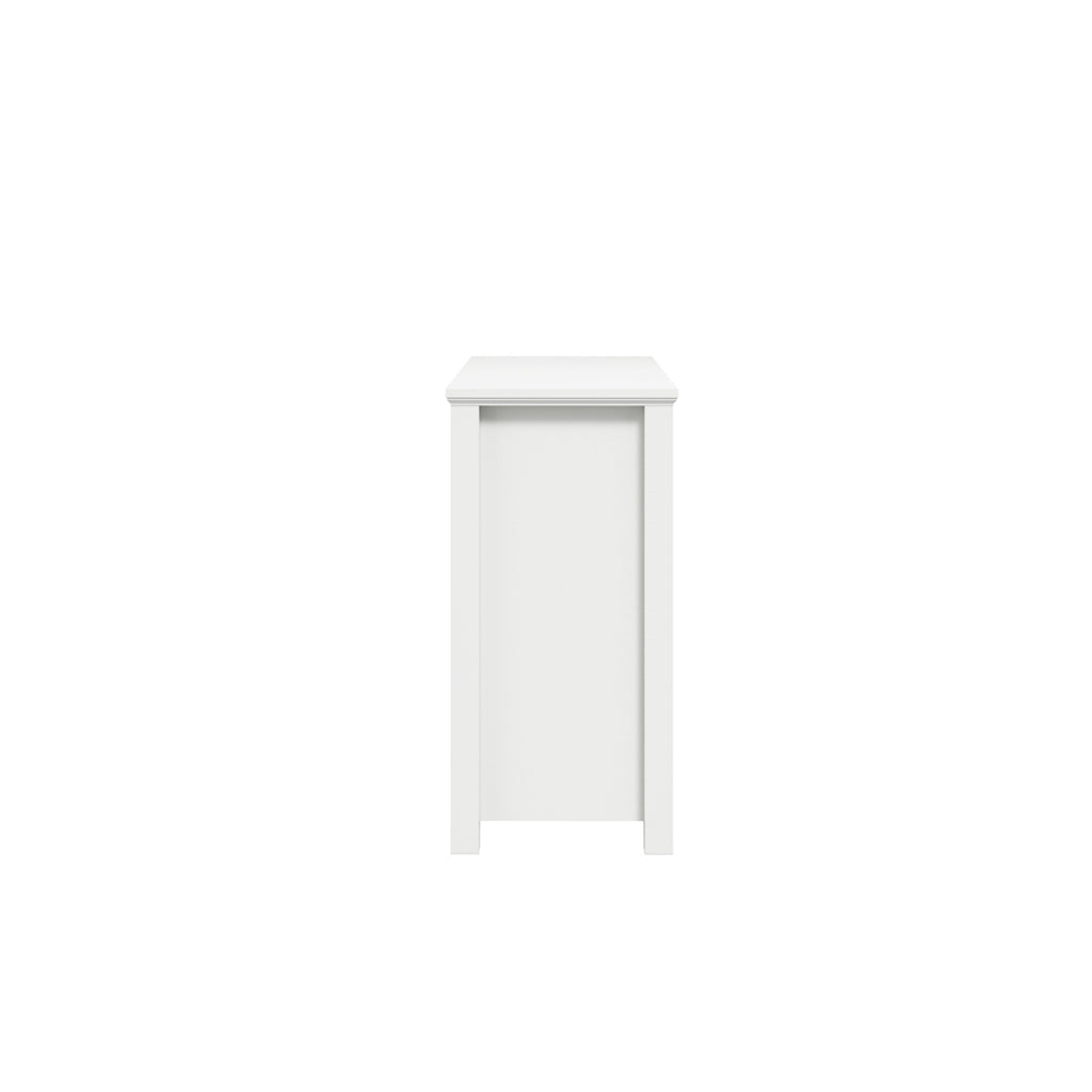Chest Of Drawers In White With Gold Handles