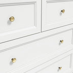 Chest Of Drawers In White With Gold Handles