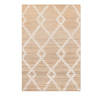 Woven Jute Rug with Wool Pattern 170x120cm