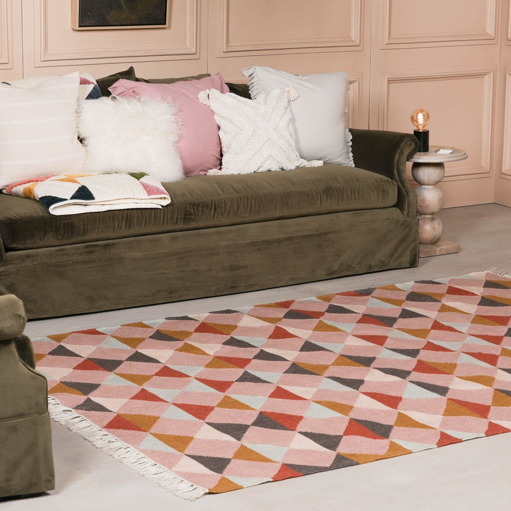 Diamond Design Multi Colour Rug 170x120cm