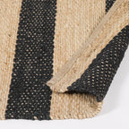 Jute Black Stripe Rug 230x160cm