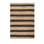 Jute Black Stripe Rug 260x180cm