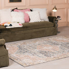 Marine Pink Chenille Washed Rug 230x160cm