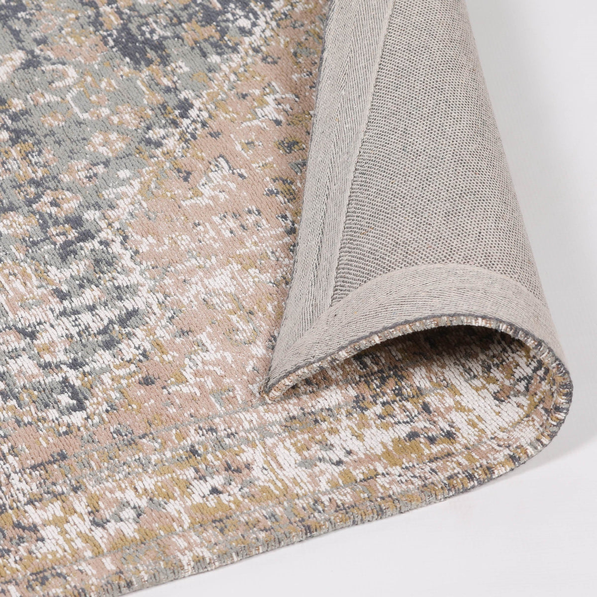 Marine Pink Chenille Washed Rug 230x160cm