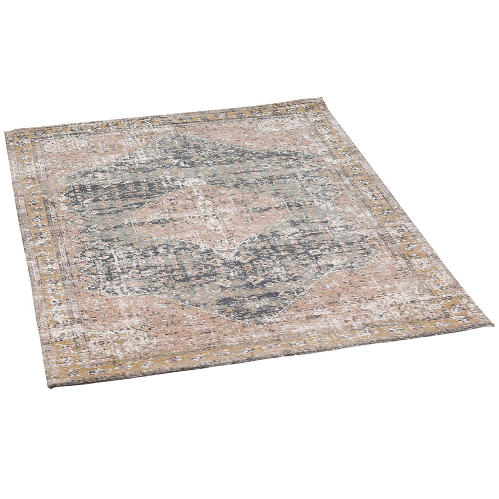 Marine Pink Chenille Washed Rug 170x120cm