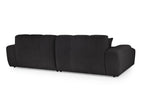 Jacob Left Hand Corner Sofa In Black