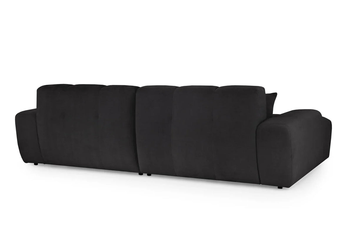 Jacob Left Hand Corner Sofa In Black