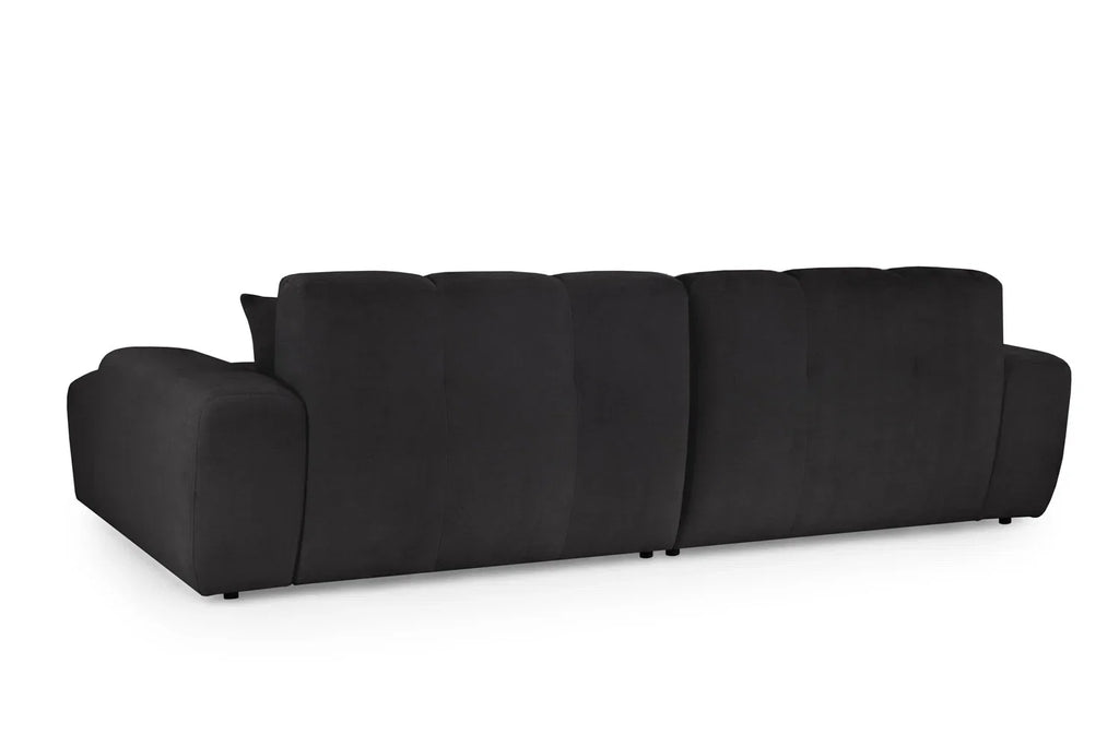 Jacob Right Hand Corner Sofa In Black