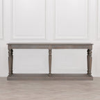 Rustic Wooden Column Leg Console