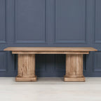 Wooden Column Rectangular Dining Table 220cm