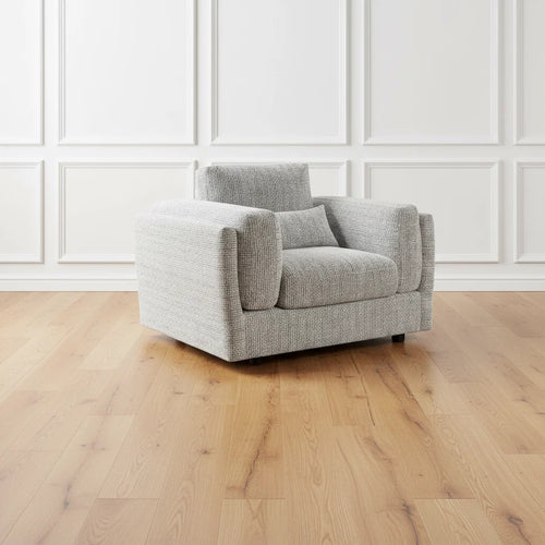 Gray armchair on a white background HARRY CHRISTIAN HOME BELLAGIO ARMCHAIR IN GREY 