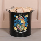 Black Painted Large Iron Heavy Duty Log Bucket