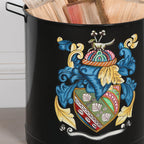 Black Painted Large Iron Heavy Duty Log Bucket