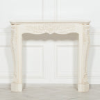 Aged Ivory Carved Fire Surround