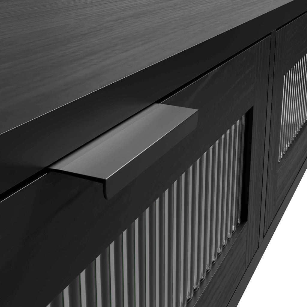 Black Industrial Style Console Table