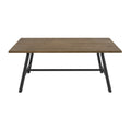 Dark Wooden Dining Table With Black Legs