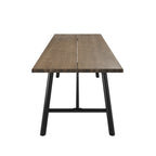 Dark Wooden Dining Table With Black Legs