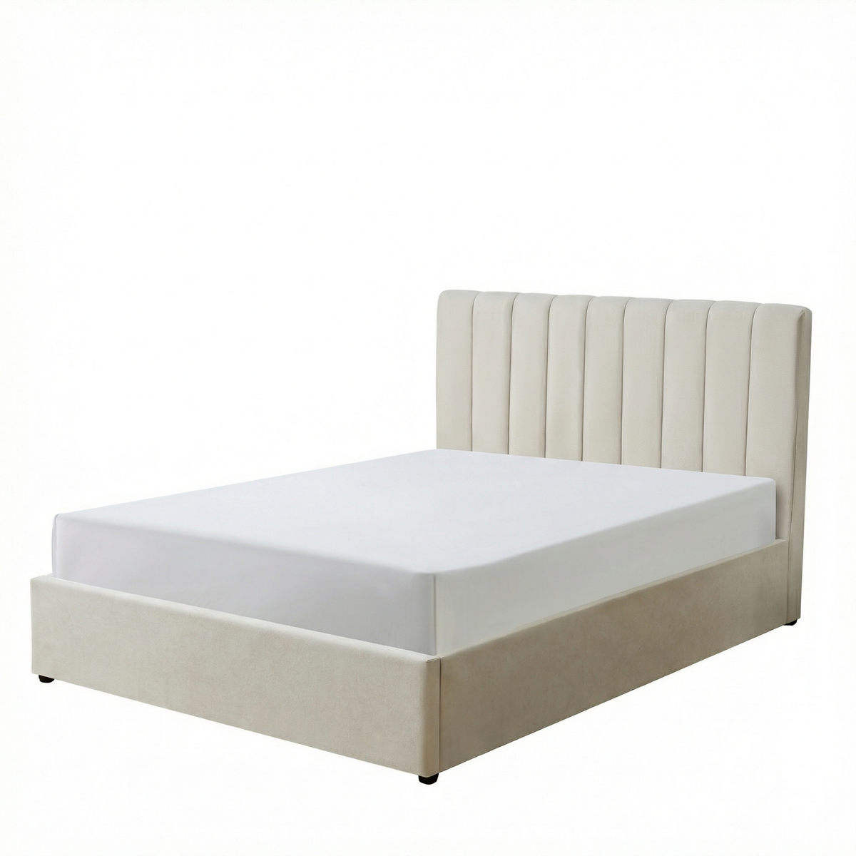 Double Ottoman Storage Bed with Memory Foam Mattress (5 COLOUR CHOICES)