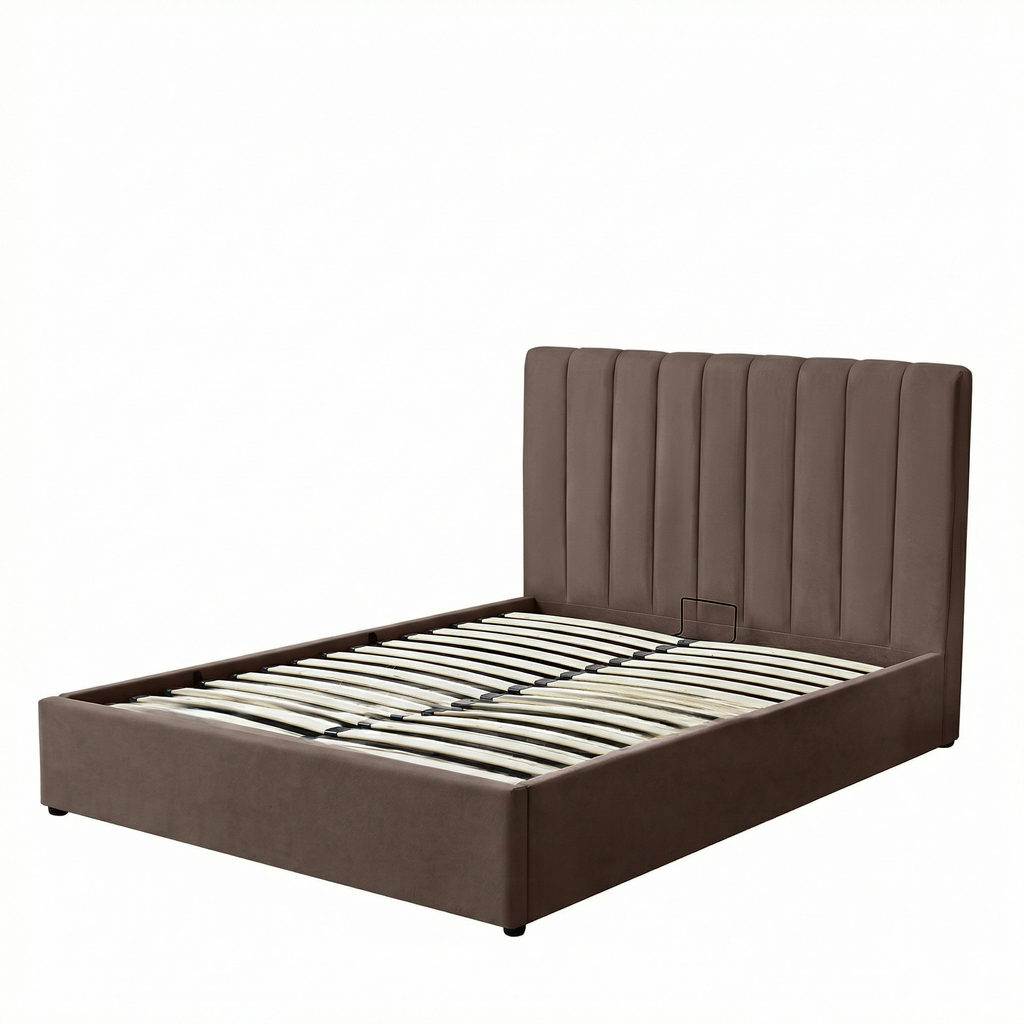 Double Ottoman Storage Bed with Memory Foam Mattress (5 COLOUR CHOICES)