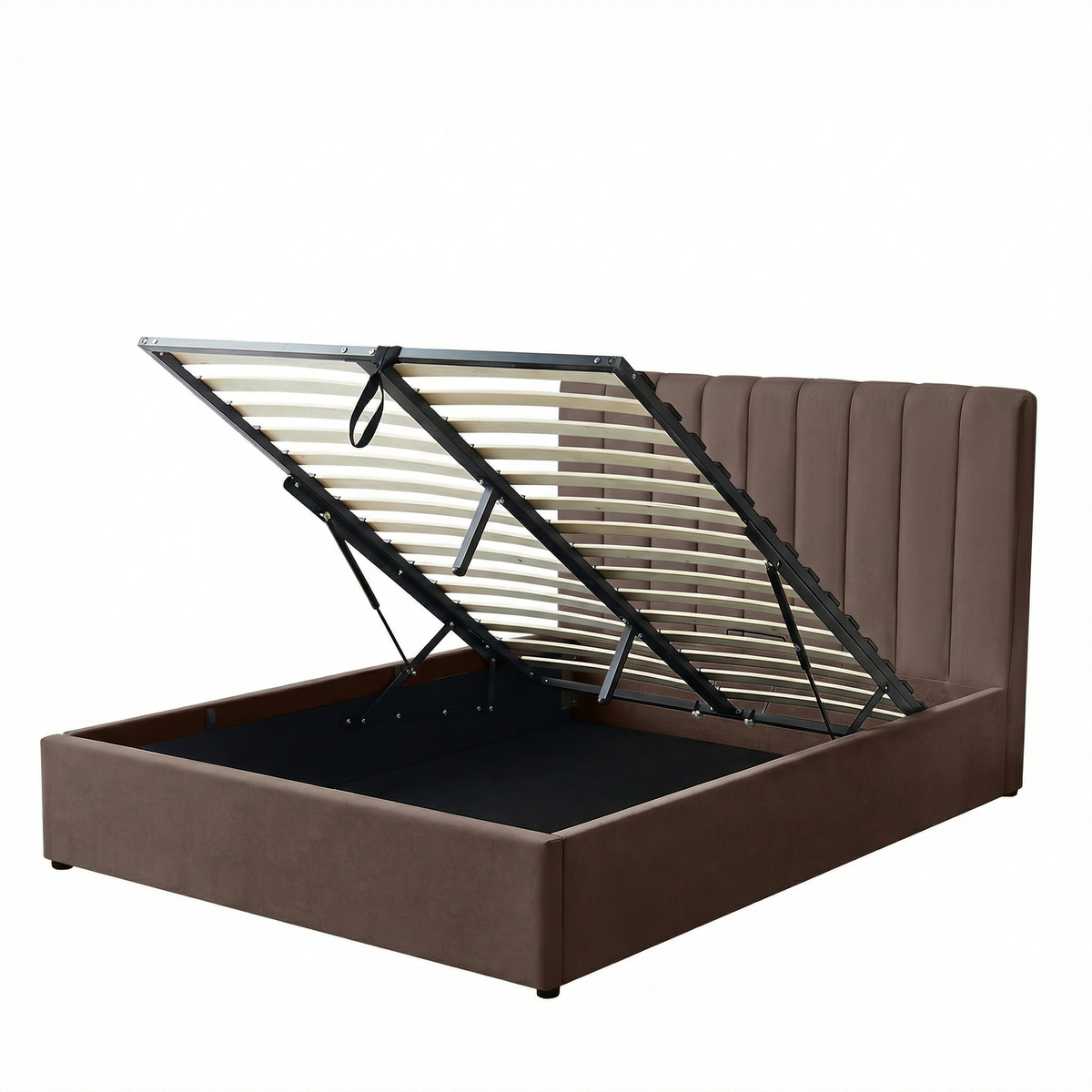 Double Ottoman Storage Bed with Memory Foam Mattress (5 COLOUR CHOICES)