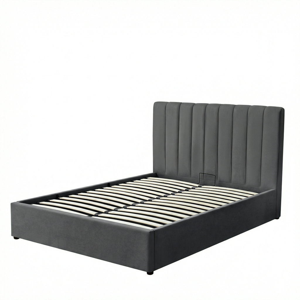 Double Ottoman Storage Bed with Memory Foam Mattress (5 COLOUR CHOICES)