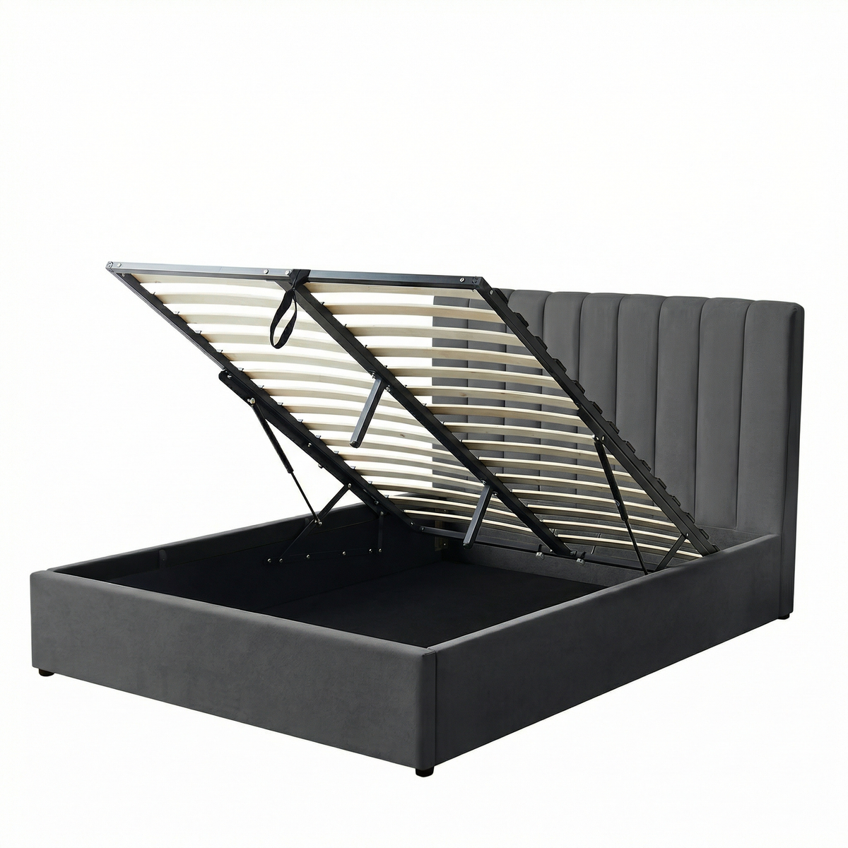 Double Ottoman Storage Bed with Memory Foam Mattress (5 COLOUR CHOICES)