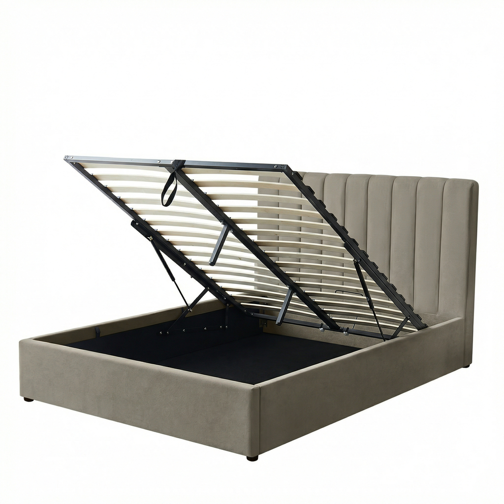 Double Ottoman Storage Bed with Memory Foam Mattress (5 COLOUR CHOICES)