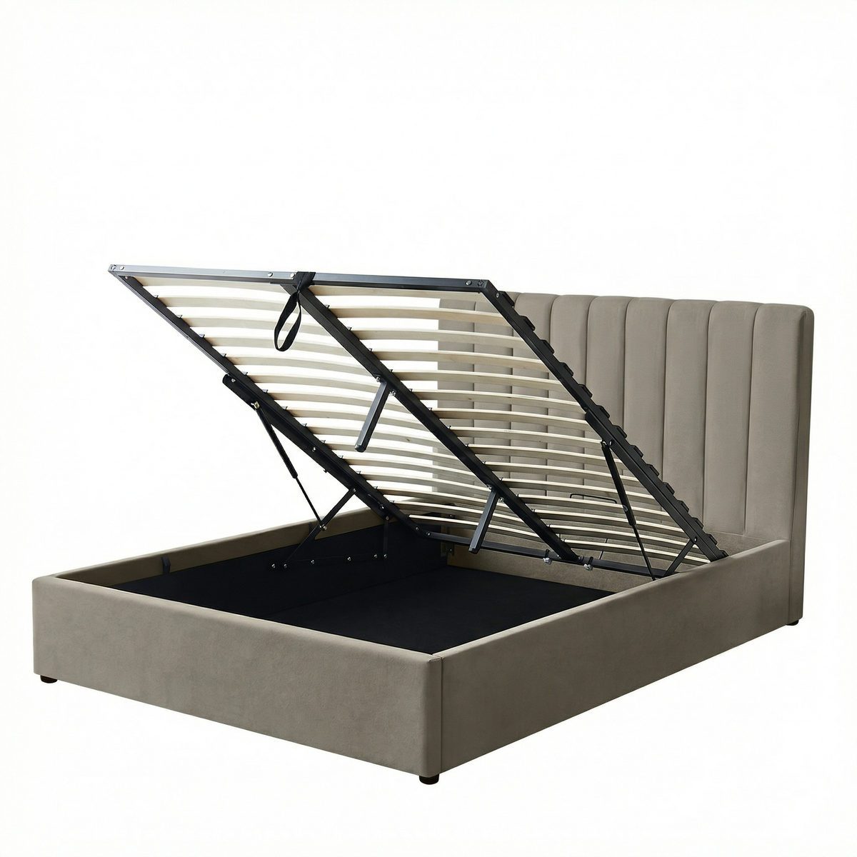 Double Ottoman Storage Bed with Memory Foam Mattress (5 COLOUR CHOICES)