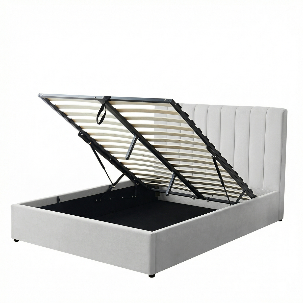 Double Ottoman Storage Bed with Memory Foam Mattress (5 COLOUR CHOICES)