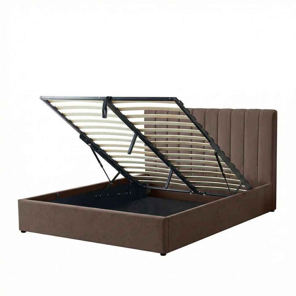 Kingsize Ottoman Storage Bed with Memory Foam Mattress (5 COLOUR CHOICES)