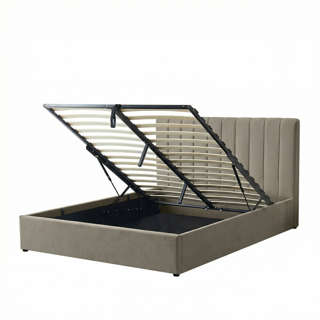 Kingsize Ottoman Storage Bed with Memory Foam Mattress (5 COLOUR CHOICES)