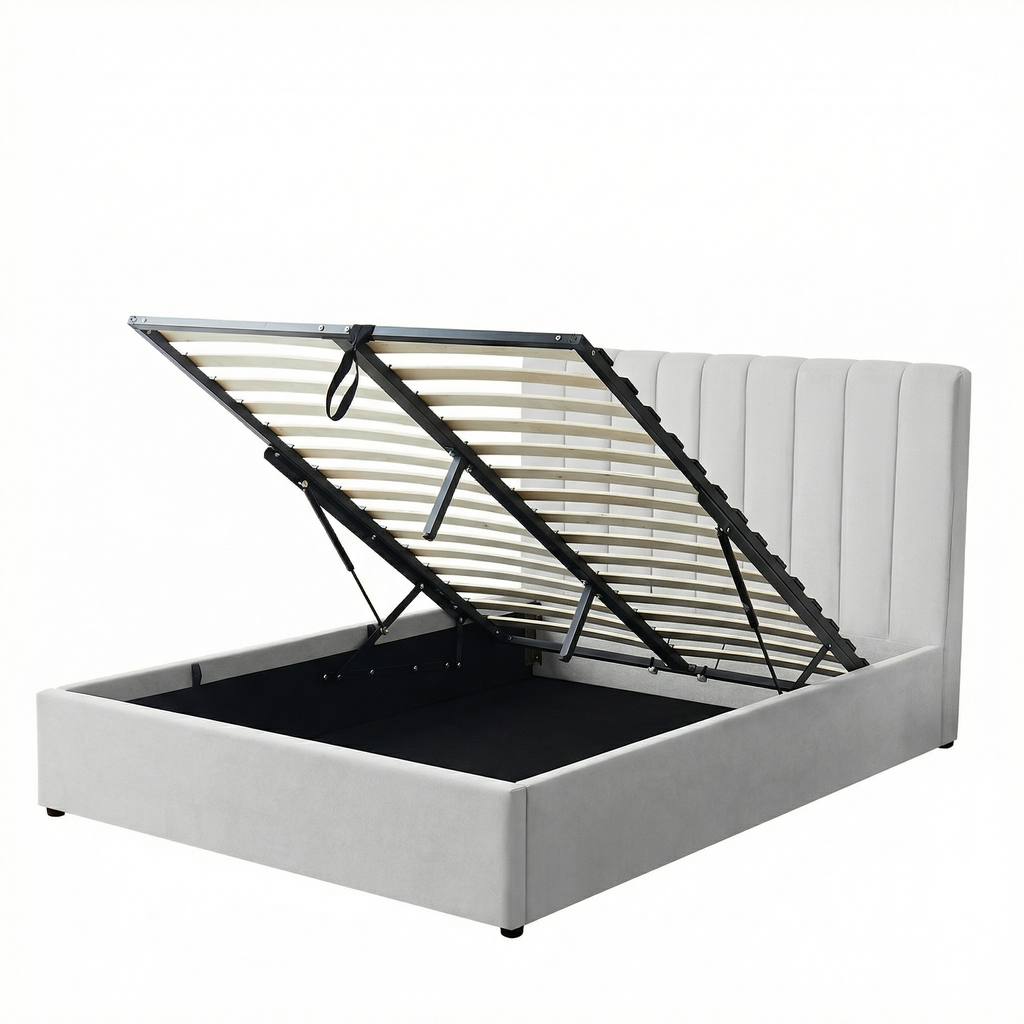 Kingsize Ottoman Storage Bed with Memory Foam Mattress (5 COLOUR CHOICES)