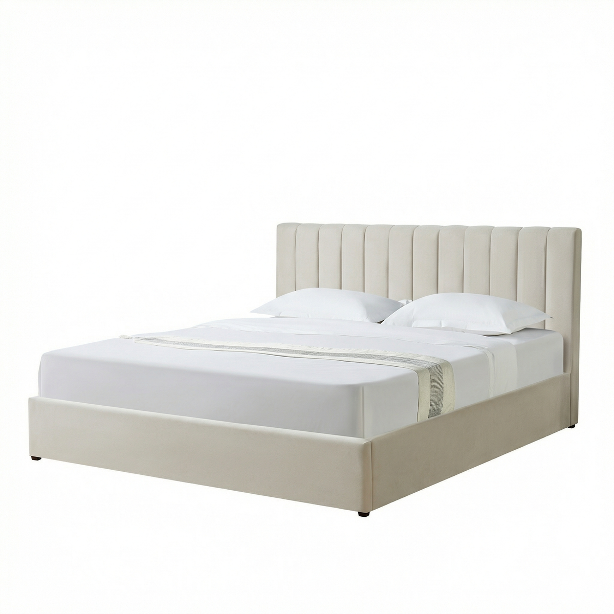 Super-King Ottoman Storage Bed with Memory Foam Mattress (5 COLOUR CHOICES)