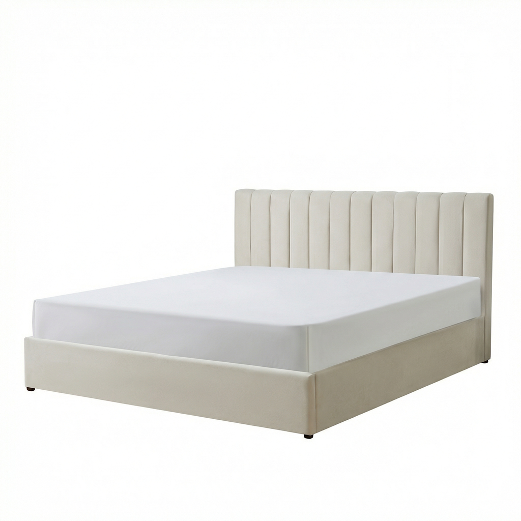 Super-King Ottoman Storage Bed with Memory Foam Mattress (5 COLOUR CHOICES)