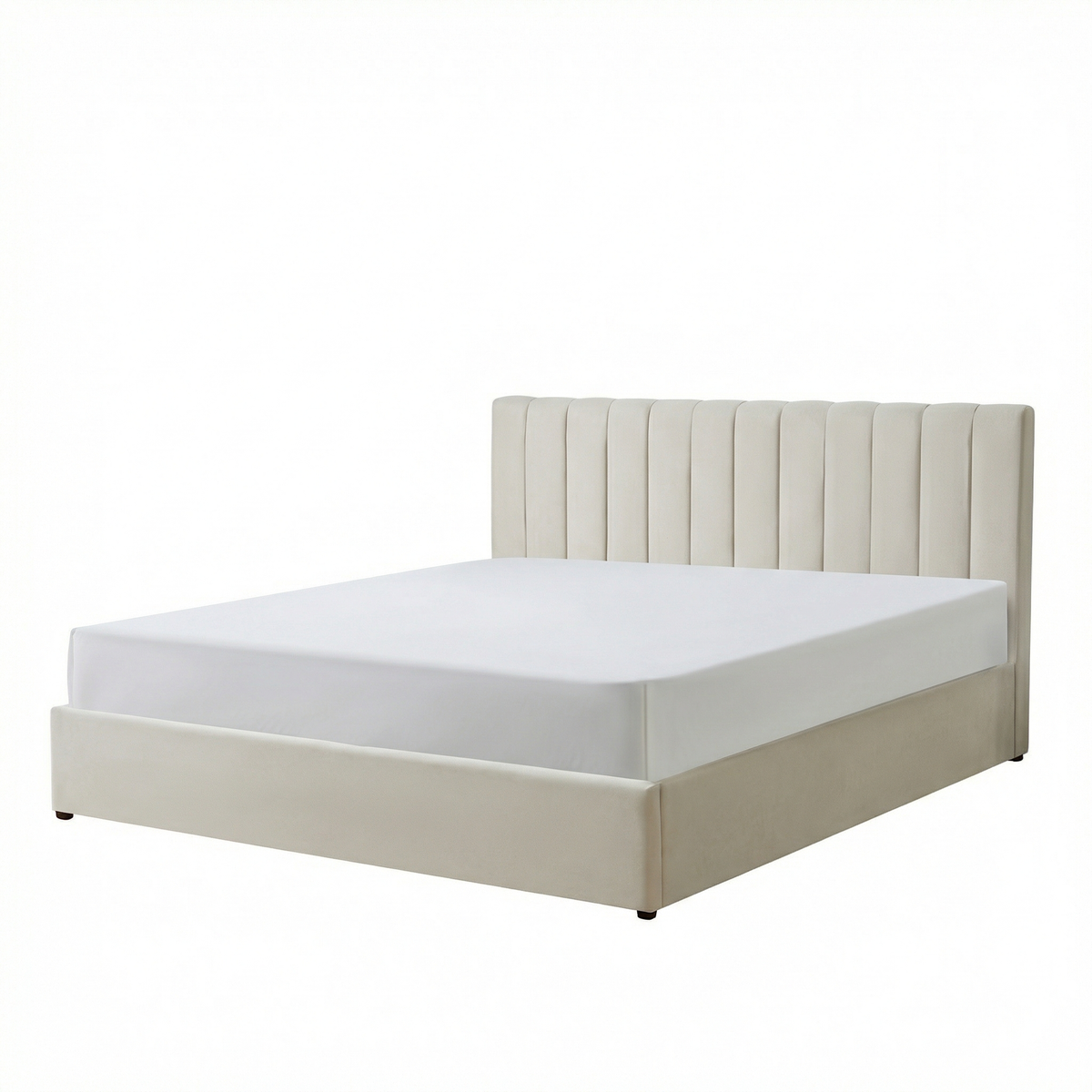 Super-King Ottoman Storage Bed with Memory Foam Mattress (5 COLOUR CHOICES)