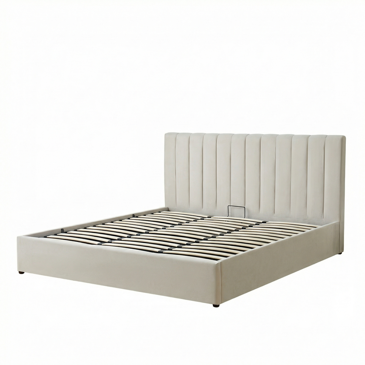 Super-King Ottoman Storage Bed with Memory Foam Mattress (5 COLOUR CHOICES)