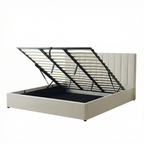 Super-King Ottoman Storage Bed with Memory Foam Mattress (5 COLOUR CHOICES)