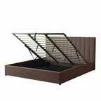 Super-King Ottoman Storage Bed with Memory Foam Mattress (5 COLOUR CHOICES)