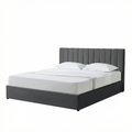 Super-King Ottoman Storage Bed with Memory Foam Mattress (5 COLOUR CHOICES)