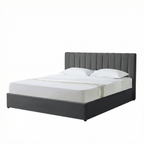 Super-King Ottoman Storage Bed with Memory Foam Mattress (5 COLOUR CHOICES)