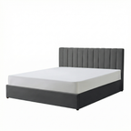 Super-King Ottoman Storage Bed with Memory Foam Mattress (5 COLOUR CHOICES)