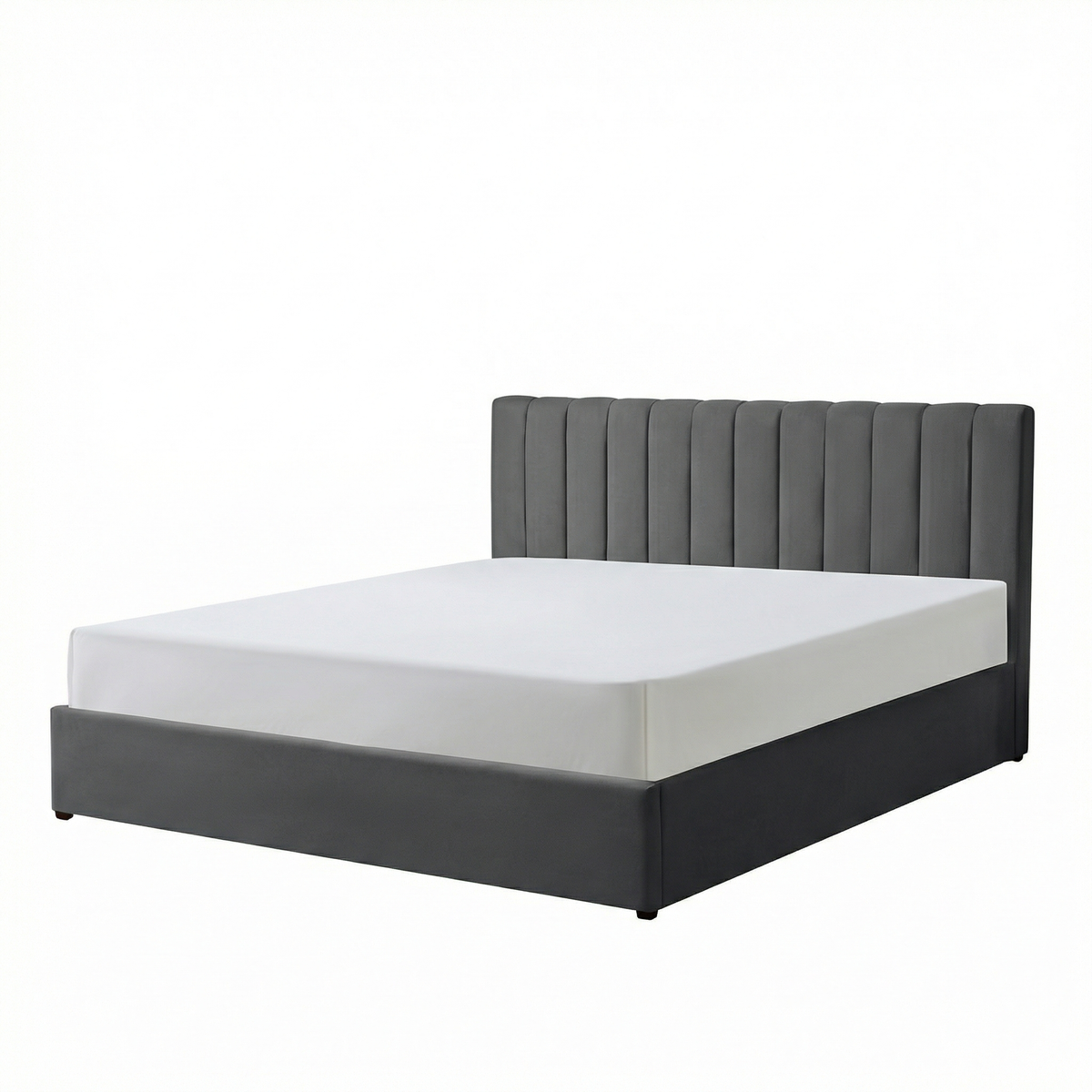 Super-King Ottoman Storage Bed with Memory Foam Mattress (5 COLOUR CHOICES)