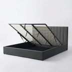 Super-King Ottoman Storage Bed with Memory Foam Mattress (5 COLOUR CHOICES)