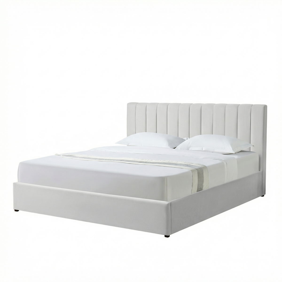Super-King Ottoman Storage Bed with Memory Foam Mattress (5 COLOUR CHOICES)