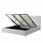 Super-King Ottoman Storage Bed with Memory Foam Mattress (5 COLOUR CHOICES)